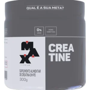 Creatina Max Titanium Monohidratada em Pó Pote 300g Creatina Po Sem Sabor